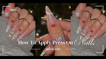 How To Apply Press On Nails Using Sticky Tabs | STEP BY STEP | Real Time 💅✨