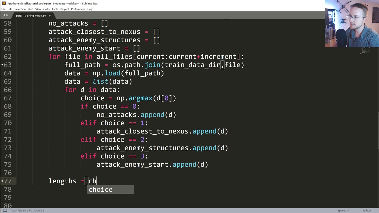 Training Neural Network - Python AI in StarCraft II tutorial p.7