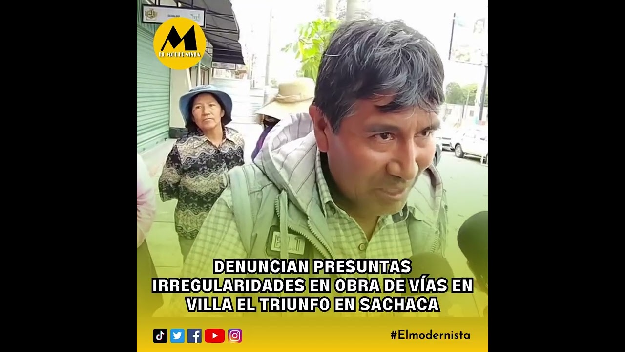 Denuncian presuntas irregularidades en obra de vías en Villa El Triunfo en Sachaca