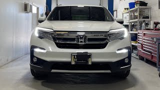 Added Lower LED Daytime Running Lights To Honda Pilot Touring  Find Out How!