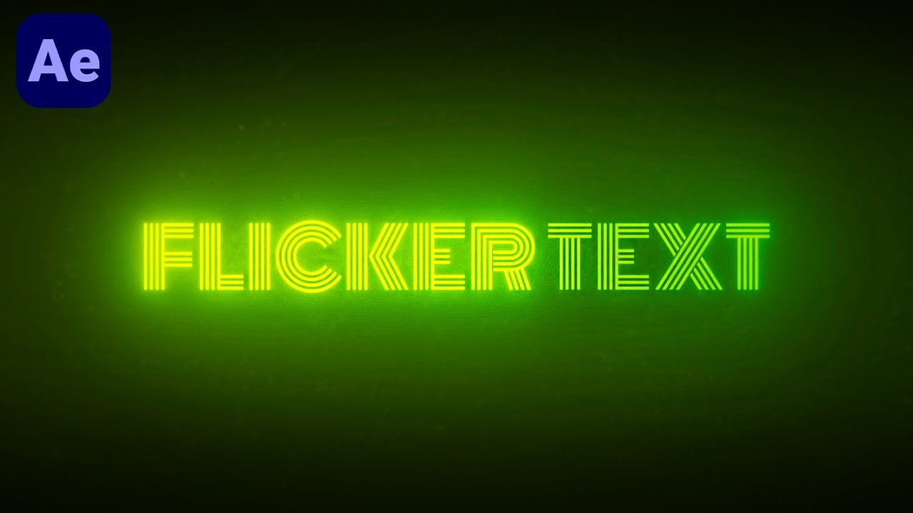 Simple Flicker Text Animation in After Effects - YouTube