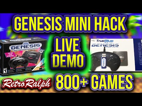 Sega Genesis Mini -True Blue Mini Ultradrive - LIVE DEMO - 800+ games ...