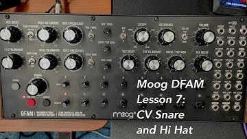 Moog DFAM percussion synthesizer tutorial Lesson 7: Snare and Hi Hat with CV