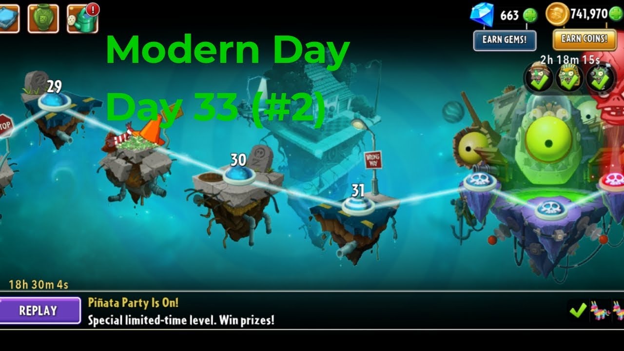 Plants Vs Zombies 2 : Modern Day - Day 33 (#2): Dark Ages | PVZ2 2024 ...