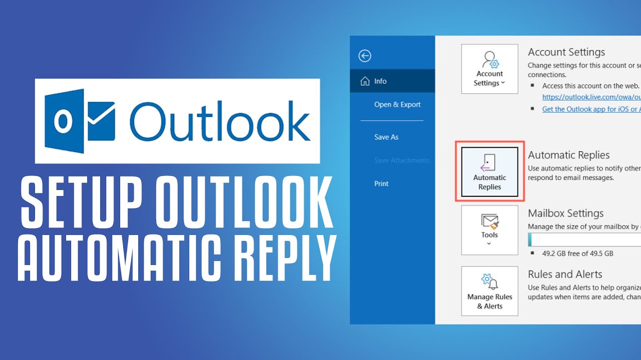 How To Setup Outlook Automatic Reply In 2024  Complete Tutorial Step by Step