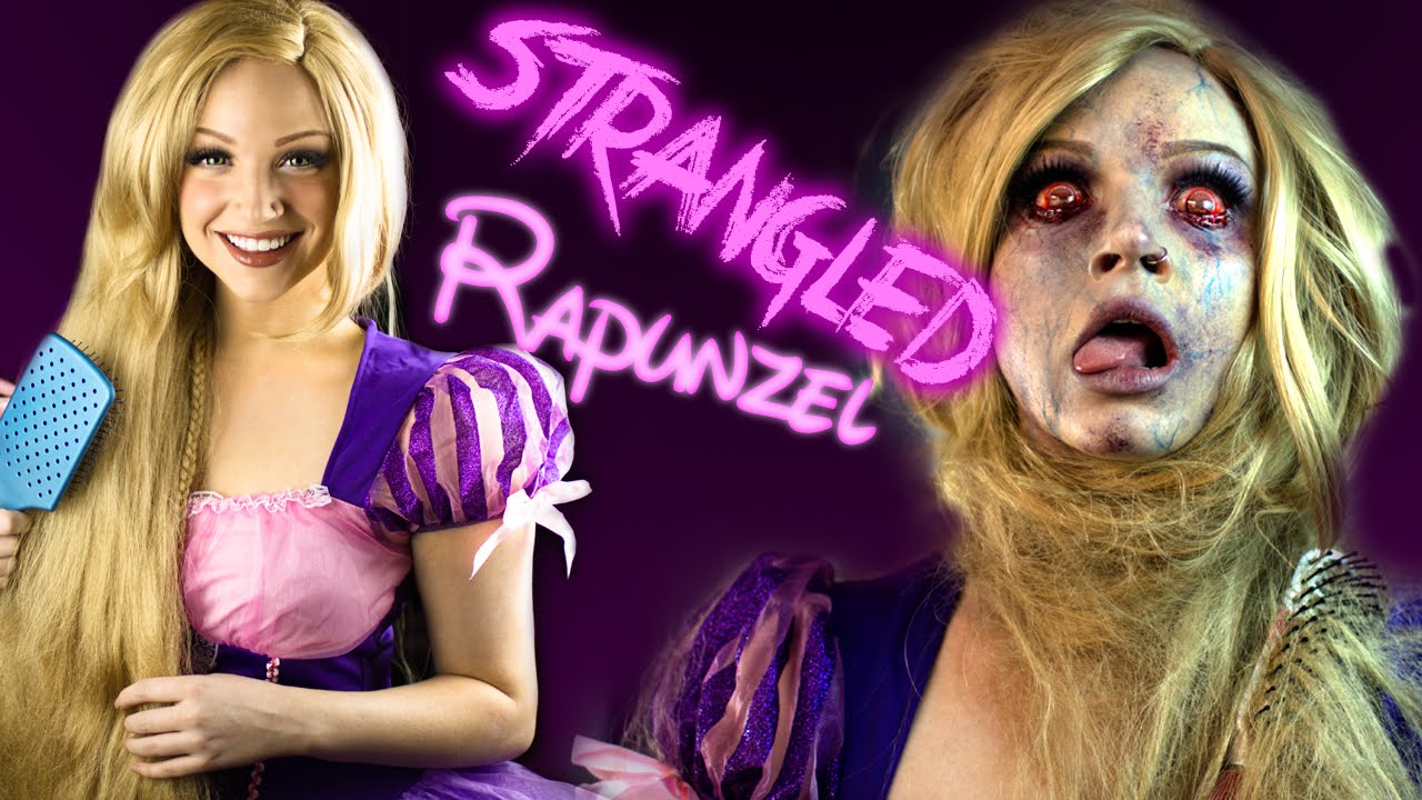 STRANGLED RAPUNZEL Makeup Tutorial Glam Gore Disney Princess