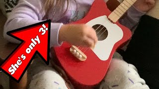 Loog Mini Kids Guitar Review (plus strap and stand)
