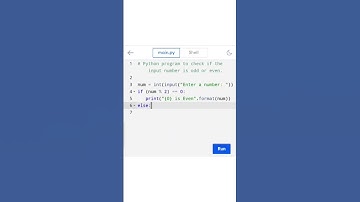 Python program to check even or odd. #python #shorts #programming