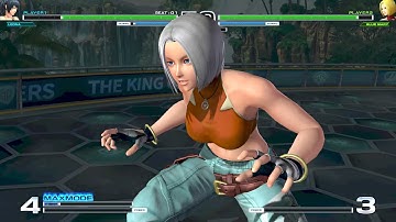 The King Of Fighters XIV 2021 LEONA VS BLUE MARY