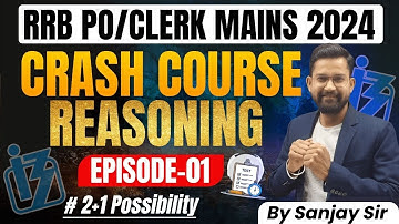 RRB PO Mains Reasoning | RRB PO/Clerk Mains Reasoning Mock Test 1 | Reasoning By Sanjay Sir