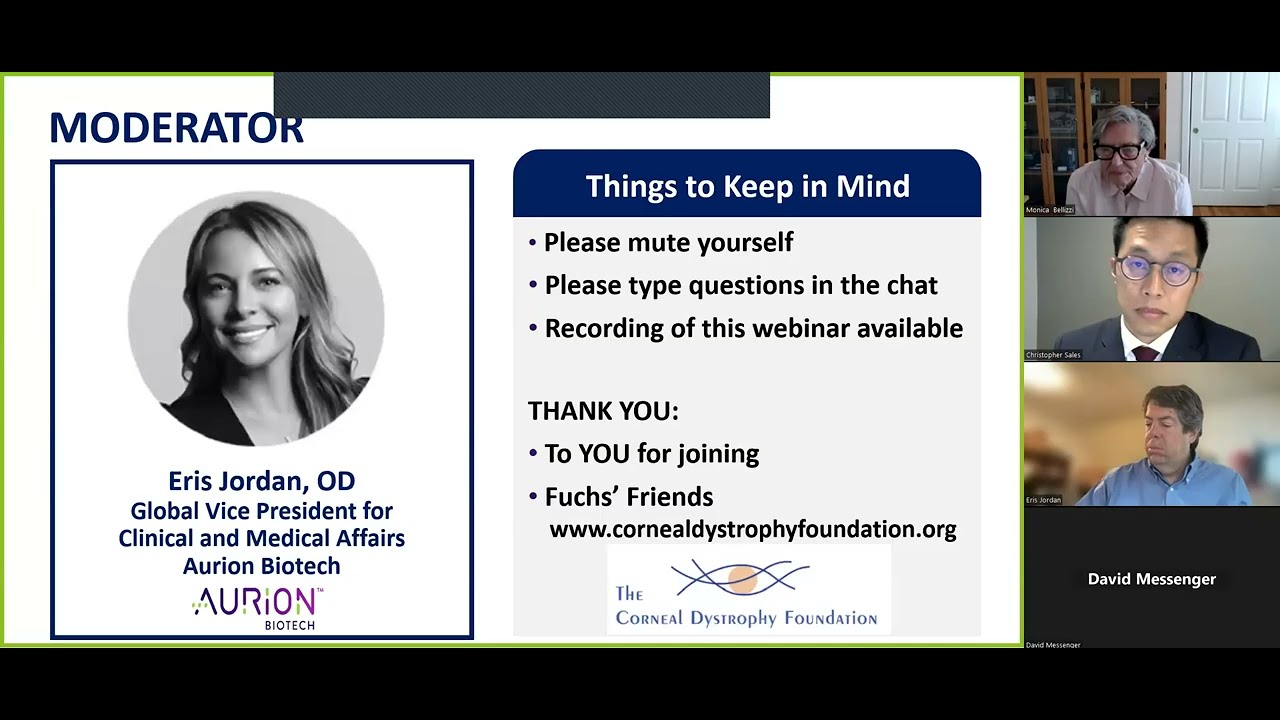 Webinar: Corneal Endothelial Dystrophy and Therapeutic Options