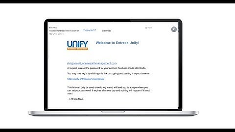 How to Reset Your Entreda Unify Password