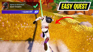 How to EASILY Sprint on Grind Rails Fortnite