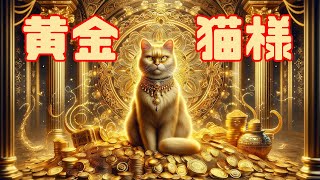 Golden Cat' blessings (528Hz solfeggio frequency) for extra income, money, and money luck.