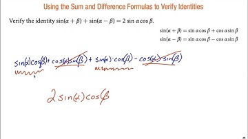 Verify identity using sum and difference identities (formulas) for sine