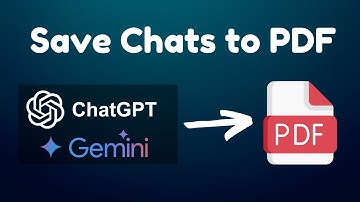 how to save chatgpt  & Google Gemini conversation as pdf