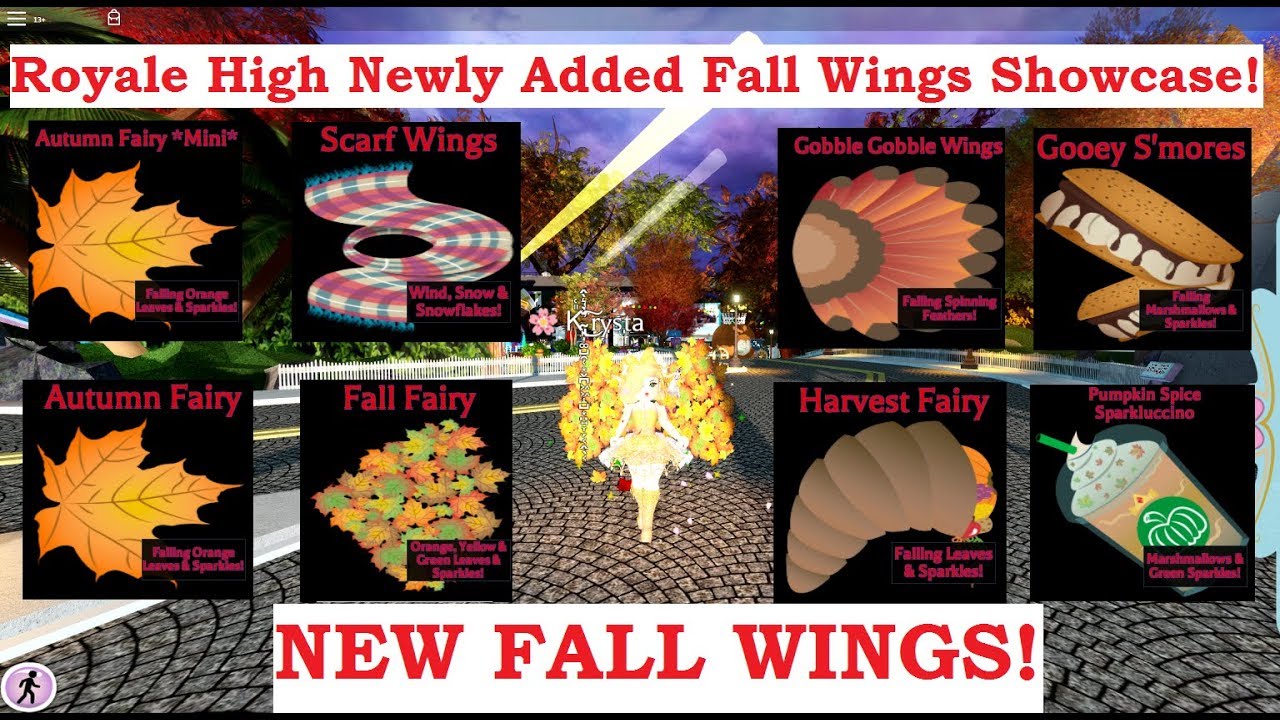 Royal High Fall KrystaGaming Royale High: All Newly Added Fall/Autumn Wings Showcase ...