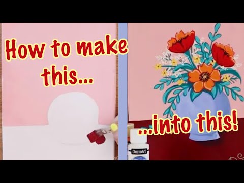 DIY Easy Floral Canvas Art | DecoArt