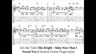 Ella Bright - Baby Now That I Found You (Classical Guitar Fingerstyle)