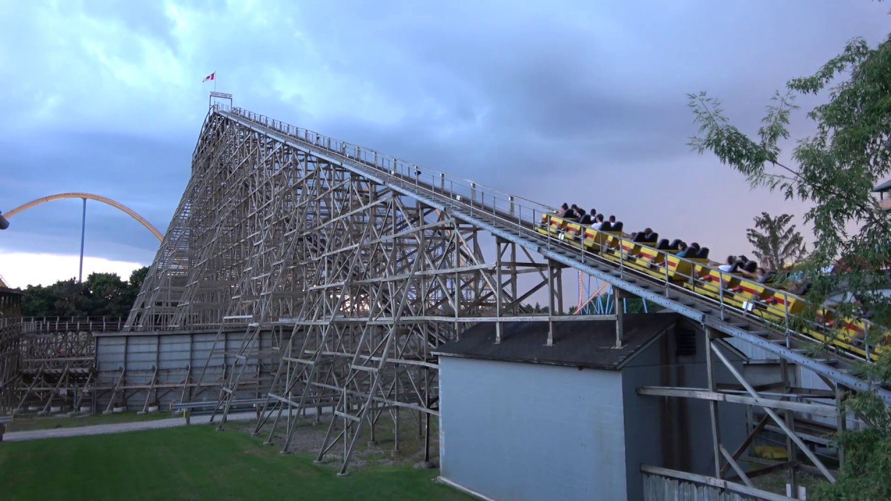 Canada S Wonderland Roller Coaster Ride Mighty Canadian Mine Buster 4k Youtube