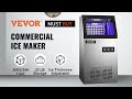 Vevor 110v commercial ice maker 120lbs24h with 22lbs storage