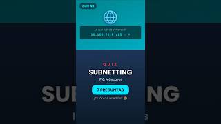 ¿Pasás el examen? 🌐 Quiz de Subnetting — #Subnetting #CCNA #Networking #Redes #IP #SubnetMask  #IT