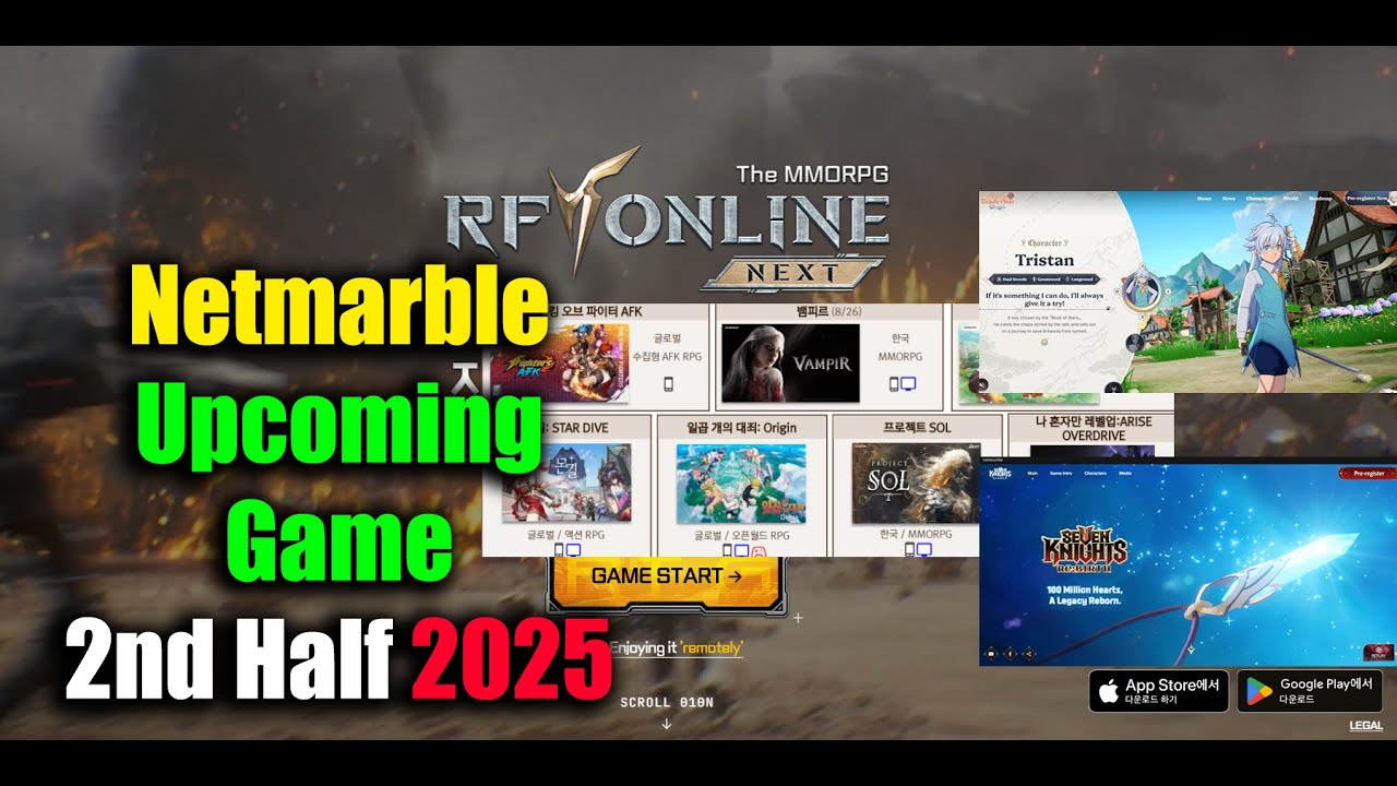 Netmarble Upcoming Game 2nd Half 2025 RF Online Next & Seven Dealy Sin Origin Update News