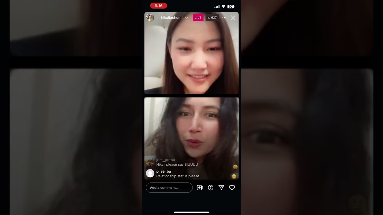 @asenoayemi  with @hikaliachumi_official  Instagram Live ❤️21.08.24