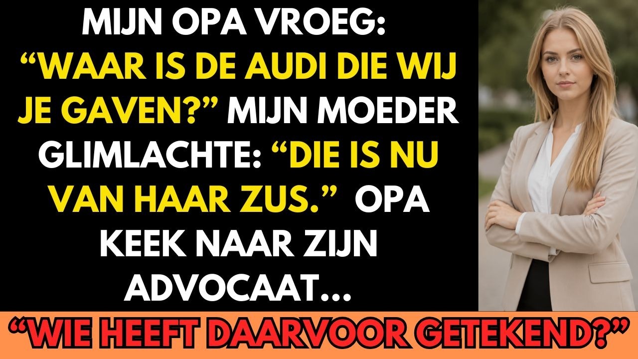 Iedereen noemt mij de betrouwbare dochter, de enige die altijd klaarstaat. Toen mijn grootouders me op mijn verjaardag de oude Q5 cadeau deden, glimlachte ik en bedankte hen. Maar de volgende dag...