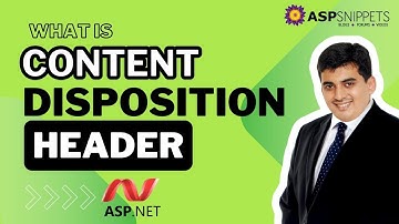 What is Content Disposition Header in ASP.Net