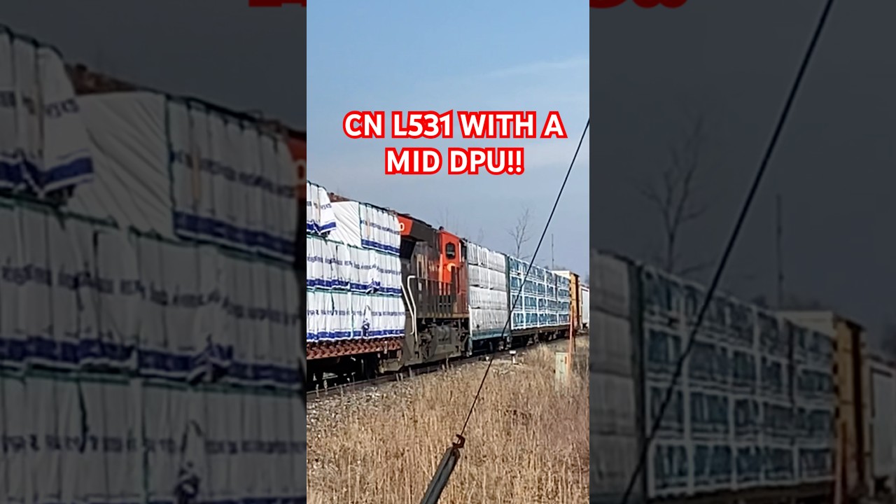 INSANELY RARE! CN L531 WITH A MID DPU!! #train #railtrack #railfan #railway #trainspotting #shorts