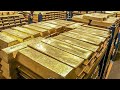 Amazing Most Expensive Biggest Pure Gold Bar Production Process. Incredible Melting Gold Method