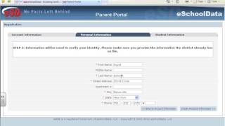 eSchool - how to set up a parent portal account