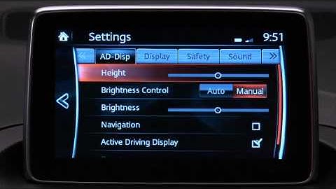Mazda3 Infotainment Settings
