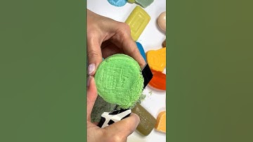 Soap cubes. Asmr soap cutting. Satisfying video