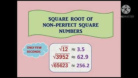Square root for non Perfect square numbers | English | Easy trick