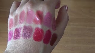 картинка: Помада Satin Kiss Фаберлик ( свотчи)