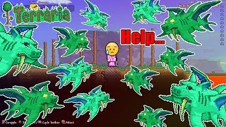 Duke Fishron Horde Versus NOOB! TERRARIA