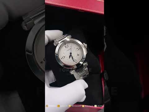 كارتير باشا 41مم إطار ستيل ميناء أبيض