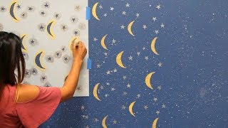 Nursery Stencil Moon & Stars Nursery Decor Painting Stencil Paint