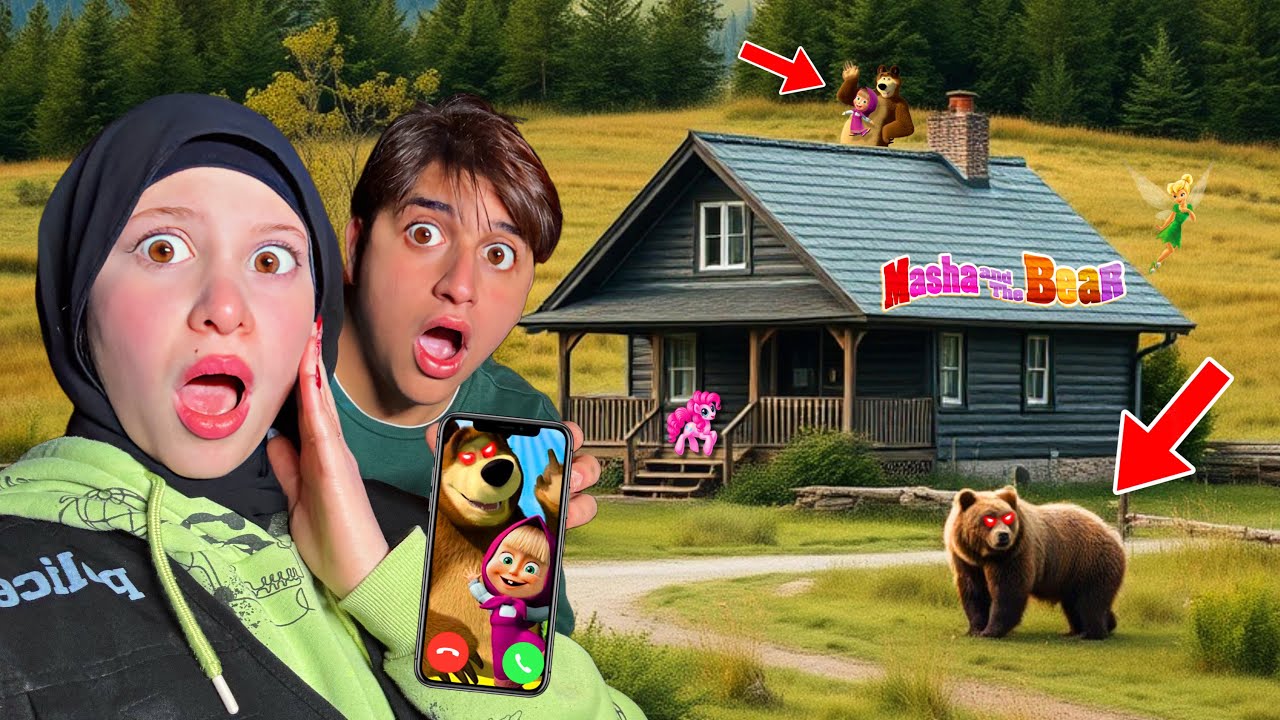 دخلنا على البيت الريفي في المنطقة المحظورة وماشا والدب الشرير حاول منعنا من الدخول ولكن…!!مخيف