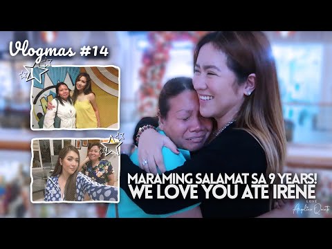 VLOGMAS #14: MARAMING SALAMAT SA 9 YEARS! WE LOVE YOU ATE IRENE | Love Angeline Quinto