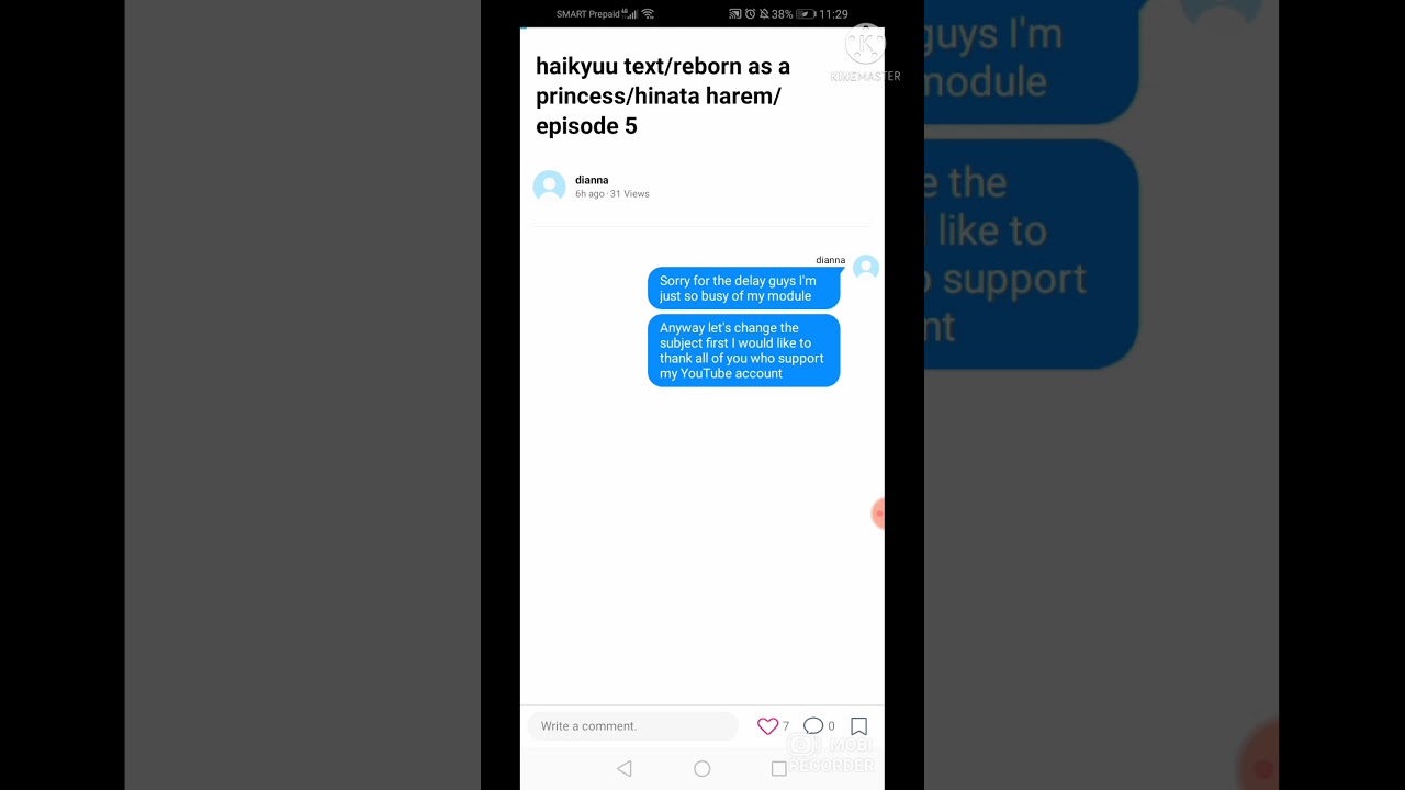 haikyuu text reborn as a princess/hinata harem/episode 5