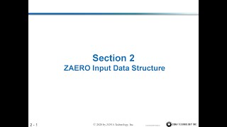 ZAERO Software Basic Training Section 2: ZAERO Input Data Structure Profile