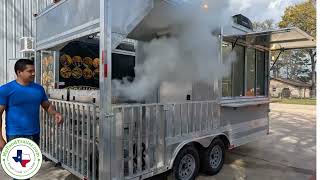 16ft BBQ Trailer with Porch - compact unit Concession Trailer With Bbq Porch