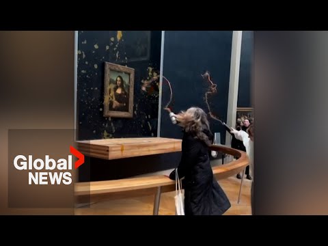 Mona Lisa: Protesters throw soup at da Vinci painting amid farmers’ protests