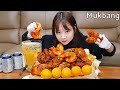 🍗치맥 먹방🍺 치킨에 랍스타새우🍤를 태워?! 바른치킨 대새레드치킨에 호가든 1L 🍻 Lobster Shrimp Red Chicken MUKBANG ASMR EATING SHOW