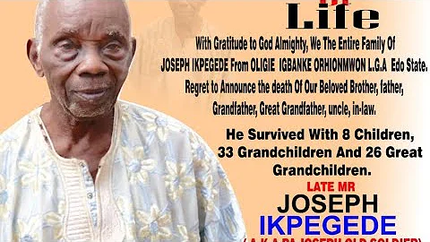 The burial of Late Pa Joseph A.Ikpegede in Oligie Igbanke PT 2(IETV)