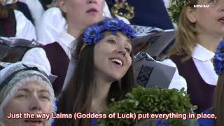 Latvian Song Festival 2018 - "Lec, saulīte!" (English Translation/Subtitles/ENG SUB)