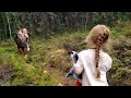 Alaska Property Project - Hilltop - Walking down the footpath and gametrail